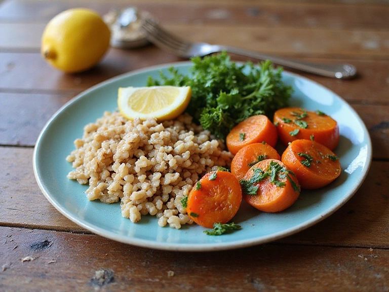 Pasto bilanciato e colorato su un tavolo di legno